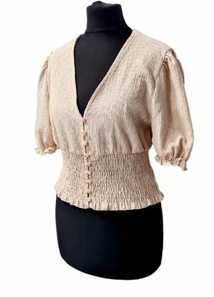 Классная красивая стильная короткая укороченная блузка блуза топ кроп-топ1 фото