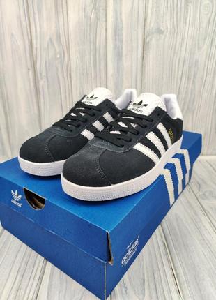 Кроссовки adidas gazelle navy gray white5 фото