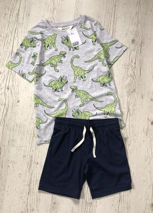 Набір літній h&m на 7-8 років (122-128см) костюм футболка, шорти