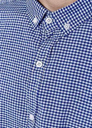 Рубашка, сине-белая в клетку, с длинными рукавами, 511f0064 фото