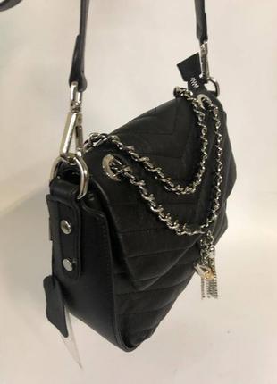 Кожаная классическая стеганая сумочка