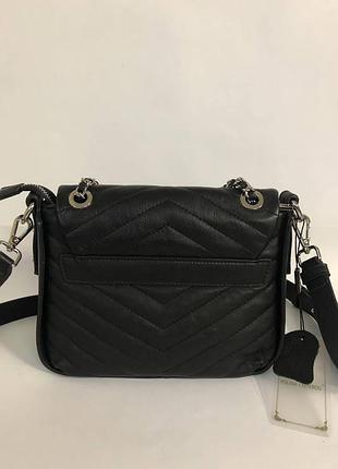 Кожаная классическая стеганая сумочка