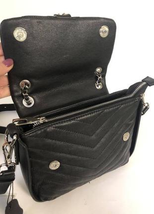 Кожаная классическая стеганая сумочка