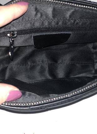 Кожаная классическая стеганая сумочка