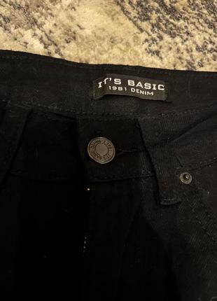 Черные коттоновые джинсы мом3 фото