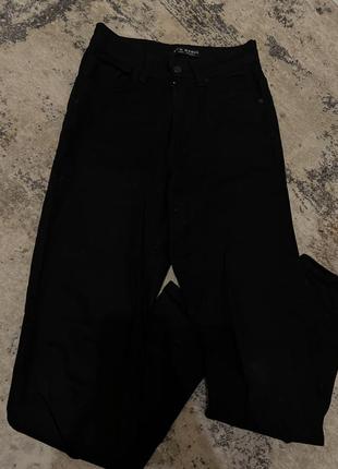 Черные коттоновые джинсы мом2 фото