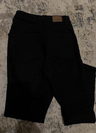 Черные коттоновые джинсы мом4 фото