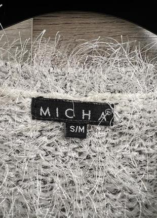Свитер micha, свитер травка, свитер полоска, свитер черно-белый3 фото