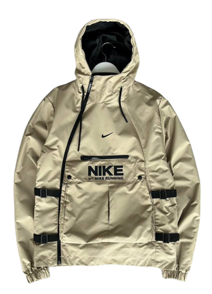 Мужская плащевка nike puffs raincoat beige.