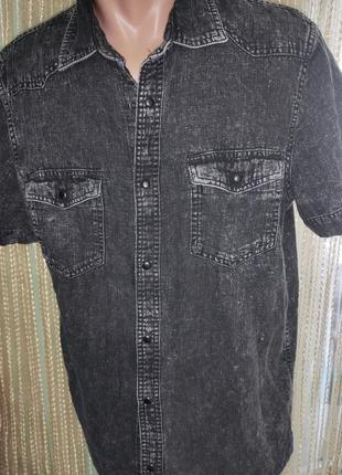 Стильная фирменная джинсовая рубашка рубашка бренд.c&amp;a.germany.м-л.5 фото