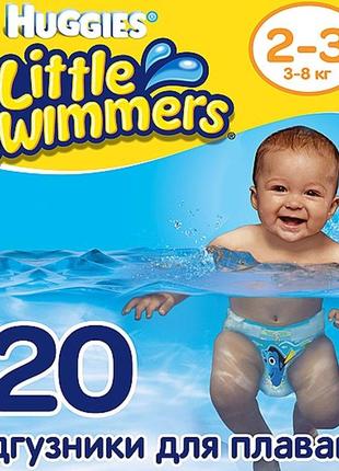 Трусики-подгузники для плавания huggies little swimmers размер 2-3 (3-8 кг) 20 шт1 фото