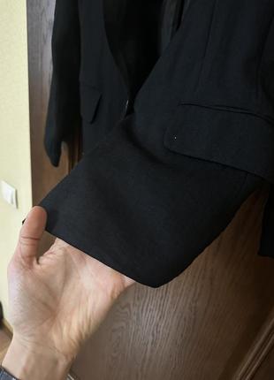 Женский черный пиджак стиля кэжуал4 фото