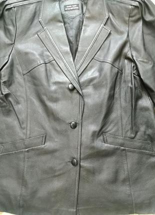 Брендовый кожаный пиджак из натуральной кожи, подкладка-вискоза из германии7 фото