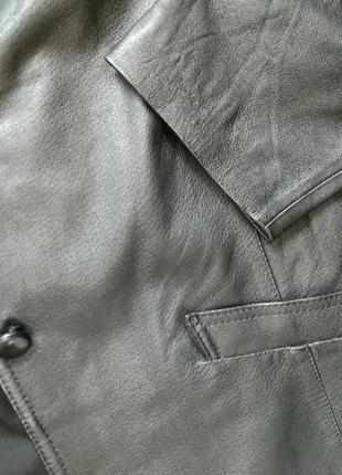 Брендовый кожаный пиджак из натуральной кожи, подкладка-вискоза из германии9 фото