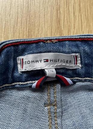 Оригинальные стрейчевые джинсы tommy jeans hilfiger на лампасах6 фото