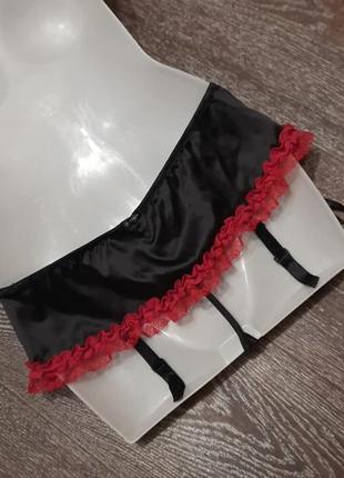 Брендовые 🔥 трусики бикини с поясом для чулок р.10 / 38 от la senza2 фото