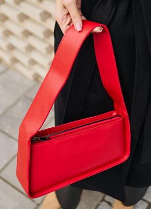 Жіноча сумочка українського бренду, клатч, багет, крос-боді, шопер червоний