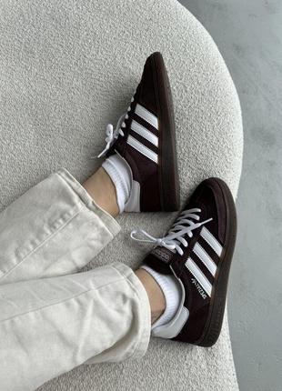 👟 кеди adidas spezial brown/white      / наложка bs👟8 фото