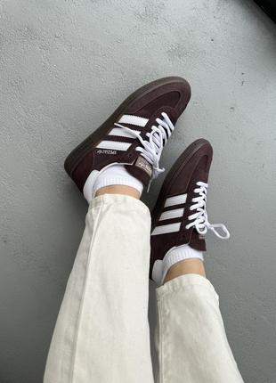 👟 кеди adidas spezial brown/white      / наложка bs👟9 фото