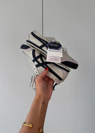 Топ 🔥 чоловічі кросівки asics onitsuka tiger mexico 66 white blue / асікс оніцука тайгер / чоловіче спортивне взуття демісезонне