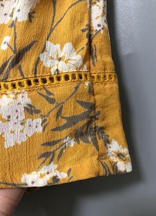 Miss guided літні яскраві гірчичні шорти з високою талією завищеною квітковий принт4 фото