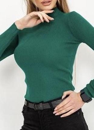 Темно-зелений гольф у рубчик