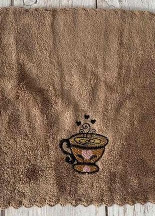 Кухонна серветка із мікрофібри серветка для прибирання 25*25 см чашка кави