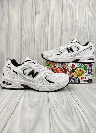 Кроссовки new balance 530 white black details8 фото