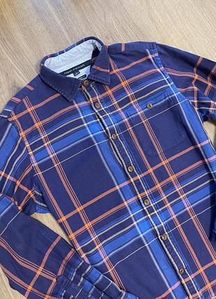 Рубашка tommy hilfiger размер клетчатку m хлопок