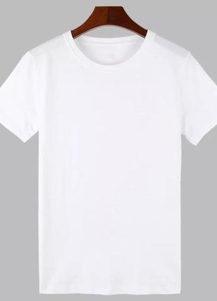 Очень крутая новая однотонная белая футболка на мальчика