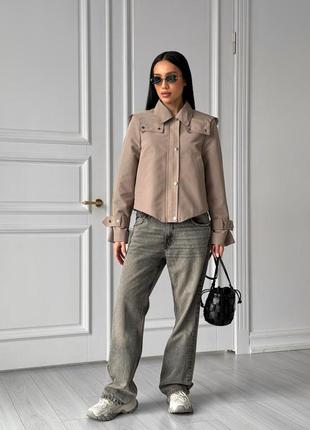 Куртка ветровка на кнопках и молнии с отстегивающимся капюшоном