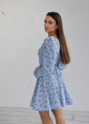 Романтическое платье 🤍 голубого цвета4 фото