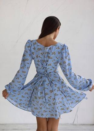 Романтическое платье 🤍 голубого цвета6 фото