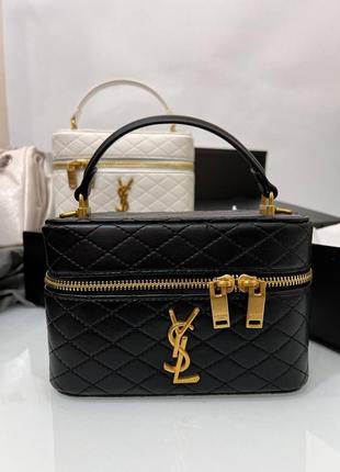 Сумка ysl черная/белая6 фото