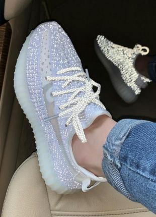 Шикарні рефлективні кросівки adidas yeezy 350 static reflective10 фото