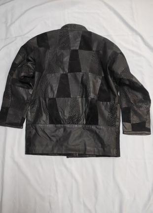 Стильная удлиненная оверсайз куртка из натуральной кожи2 фото