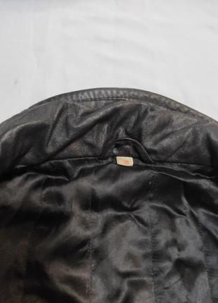 Стильная удлиненная оверсайз куртка из натуральной кожи5 фото