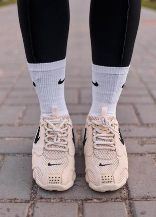 Nike x stussy air zoom spiridon cage 2 beige