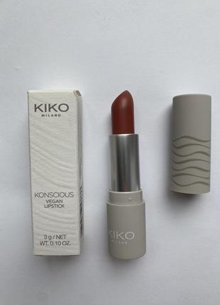 Кремовая помада kiko milano konscious vegan с питательными маслами 3г7 фото