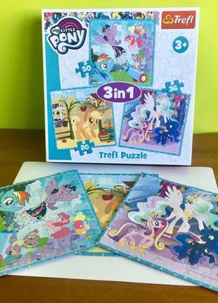 Пазлы trefl my little pony: "счастливые дни маленьких пони" /3 в 1 /вик 3+