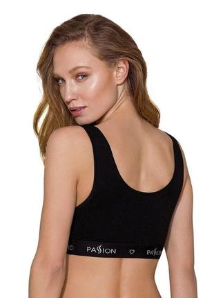 Спортивный топ с широкой резинкой passion ps004 top black, size l2 фото