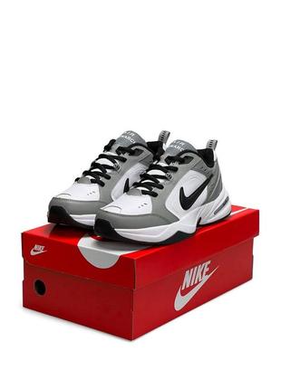 Nike air monarch iv серые с белым