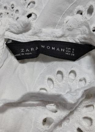 Красивая белая рубашка zara woman5 фото