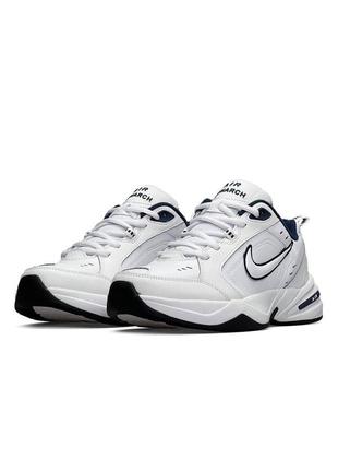 Nike air monarch iv білі з синім2 фото