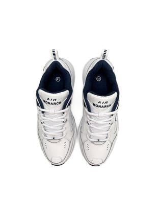 Nike air monarch iv білі з синім7 фото