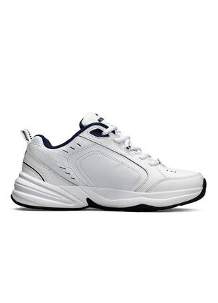 Nike air monarch iv білі з синім4 фото
