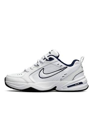 Nike air monarch iv білі з синім3 фото