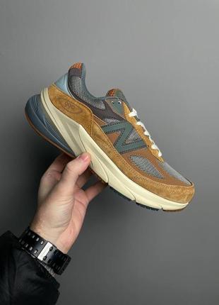 Круті чоловічі кросівки new balance 990 v6 x carhartt гірчичні