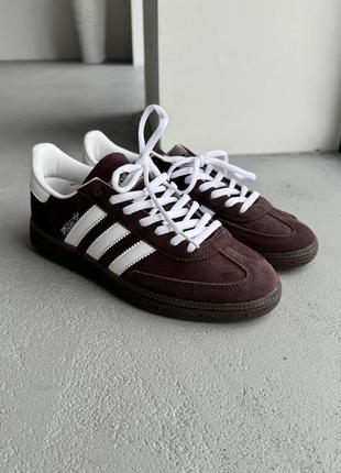 Без предоплаты ‼️ женские  кроссовки adidas spezial handball brown/white/ адидас спешиал коричневая / мужская спортивная обувь3 фото