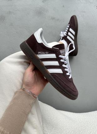 Без передоплати ‼️ жіночі кросівки adidas spezial handball  brown/white/ адідас спешиал коричневі  / чоловіче спортивне взуття6 фото